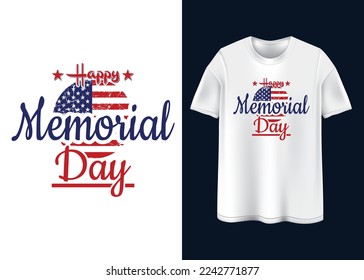 Happy Memorial Day Typografie T-Shirt Design