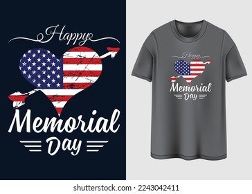 Happy Memorial day Typography T-shirt design