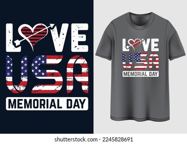 Happy Memorial day Typography T-shirt design