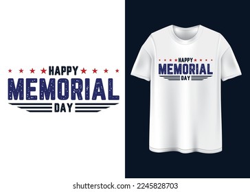 Happy Memorial day Typography T-shirt design