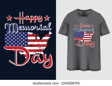 Happy Memorial day Typography T-shirt design