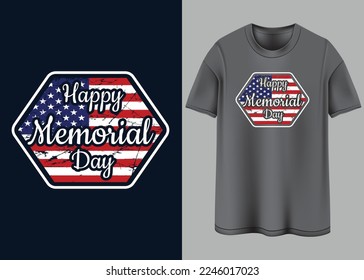 Happy Memorial day Typography T-shirt design