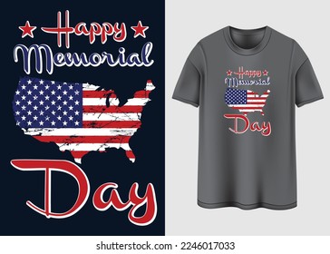 Happy Memorial day Typography T-shirt design