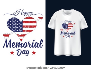 Happy Memorial day Typography T-shirt design