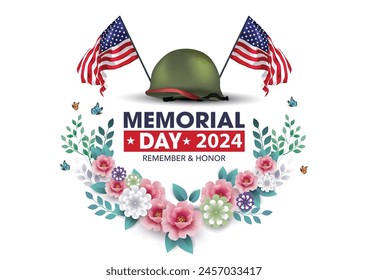 happy memorial day USA. American flag. vector illustration design