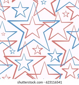 Happy memorial day USA, a national American holiday, seamless background, vector illustration