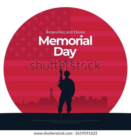 happy memorial day USA. happy memorial day vector illustration, Remember and Honor.