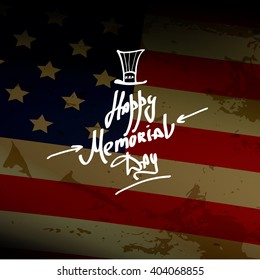 Happy Memorial Day vector background.  Memorial day greeting card