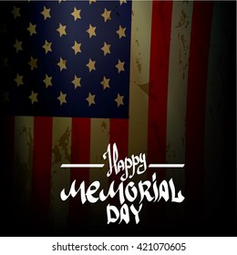 Happy Memorial Day vector background. Memorial day greeting card. USA memorial day banner.