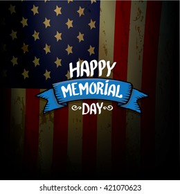 Happy Memorial Day vector background. Memorial day greeting card. USA memorial day banner.