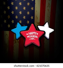 Happy Memorial Day vector background. Memorial day greeting card. USA memorial day banner.