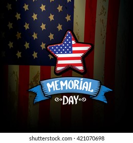 Happy Memorial Day vector background. Memorial day greeting card. USA memorial day banner.