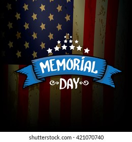 Happy Memorial Day vector background. Memorial day greeting card. USA memorial day banner.