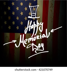Happy Memorial Day vector background. Memorial day greeting card. USA memorial day banner.