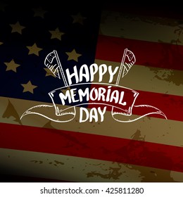 Happy Memorial Day vector background . Memorial day greeting card background. USA memorial day label. Memorial day banner