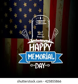 Happy Memorial Day vector background . Memorial day greeting card background. USA memorial day label. Memorial day banner