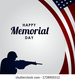 Happy Memorial Day Vector Design Illustration