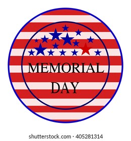 Happy Memorial Day vector greeting card