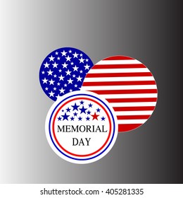 Happy Memorial Day vector greeting card