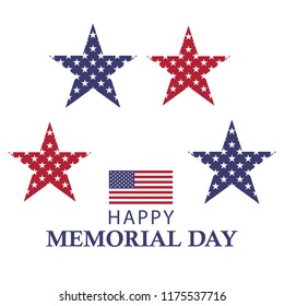 Happy Memorial Day vector illustration design card