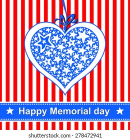 Happy Memorial day. Vector illustration