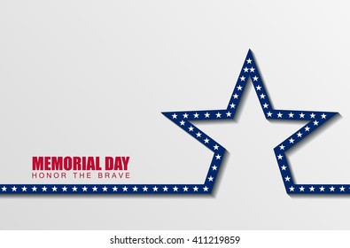 Happy Memorial Day. Vector illustration.