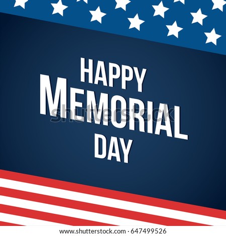 Happy Memorial Day Vector illustration.