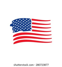 Happy Memorial Day Vector and Patriotic American Flag