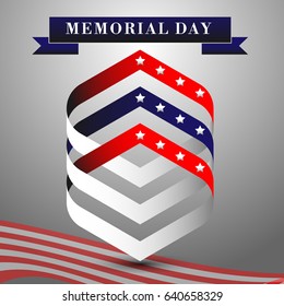 Happy Memorial Day. We will always remember. National american holiday illustration. Festive poster or banner . Vector