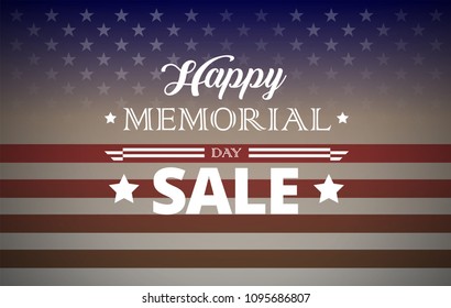 Happy Memorial Day Weekend Sale background vector illustration