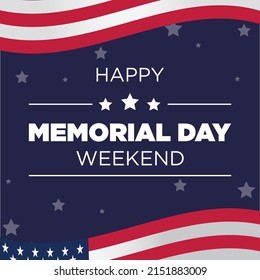 Happy memorial day weekend social post