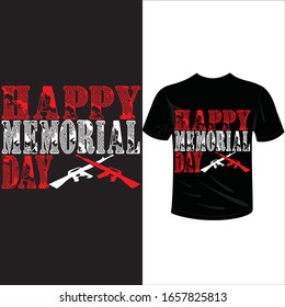 happy memorial day-Beautiful greeting card calligraphy black text and Hand drawn invitation T-shirt print design.