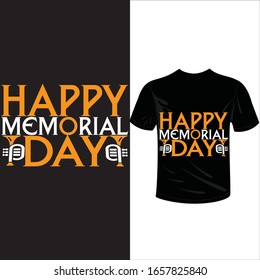 happy memorial day-Beautiful greeting card calligraphy black text and Hand drawn invitation T-shirt print design.