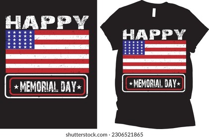 happy memorial t shirt.vector.memorial day t shirt design