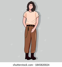 Conjunto de ilustraciones de vector Happy men