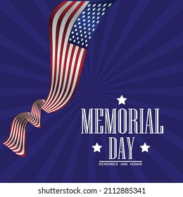 happy meorial day vector design template illustration