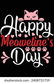 
Happy Meowetine's Day eps cut file for cutting machine