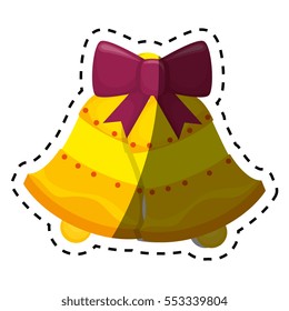 happy merry christmas bell card