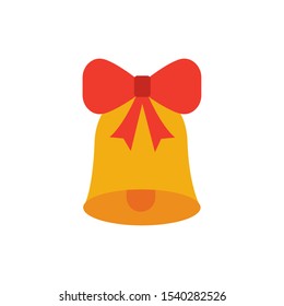 happy merry christmas bell decoration vector illustration design