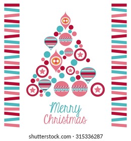 happy merry christmas card design, vector illustration eps10 graphic 