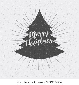 happy merry christmas card icon vector illustration design