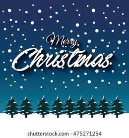 happy merry christmas card isolated vector illustration design