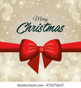 happy merry christmas card isolated vector illustration design