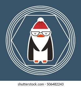 happy merry christmas character vector illustration design