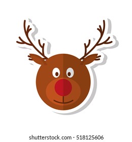 happy merry christmas character vector illustration design