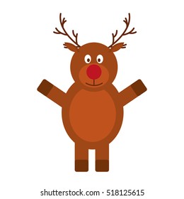 happy merry christmas character vector illustration design