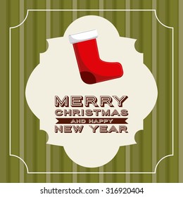 happy merry christmas design, vector illustration eps10 graphic 