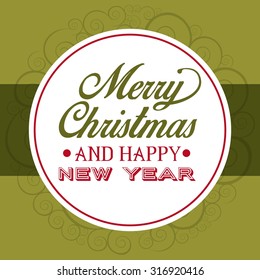 happy merry christmas design, vector illustration eps10 graphic 