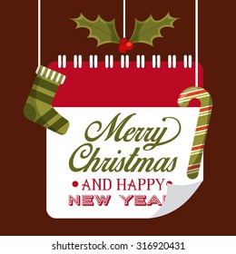 happy merry christmas design, vector illustration eps10 graphic 