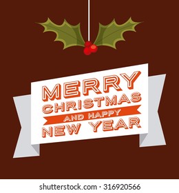 happy merry christmas design, vector illustration eps10 graphic 